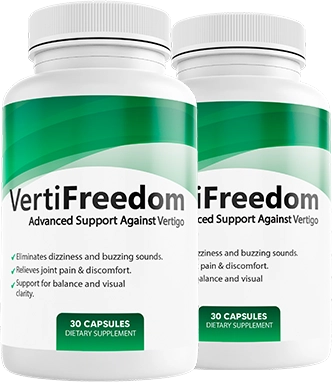 VertiFreedom supplement bottle for back, joint, and mobility support